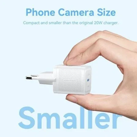 Vention Cargador de Pared GaN 20W con Puerto USB-C FEPL0-EU Vention Cargador de Pared GaN 20W con Puerto USB-C FEPL0-EU